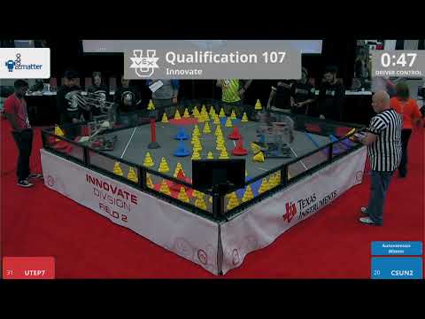 2018 VEXU Innovate Q107 - UTEP7 vs CSUN2 - 59 to 20