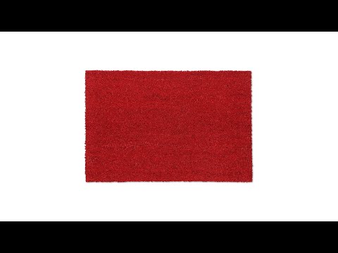 Paillasson rouge en coco Rouge - Fibres naturelles - Matière plastique - 60 x 2 x 40 cm