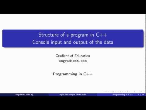 C++ 01 03. Read data from the console.