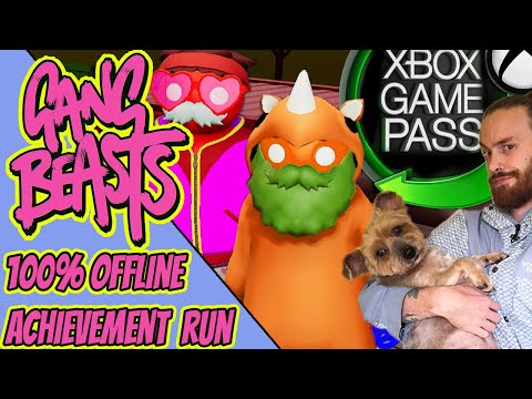 Gang Beast 100% Achievement Run! Easy Offline Game Pass Run with Morvi!