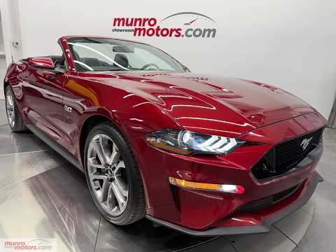 2019 Ford Mustang GT Premium Convertible in Red for sale at Munro Motors in Brantford, ON