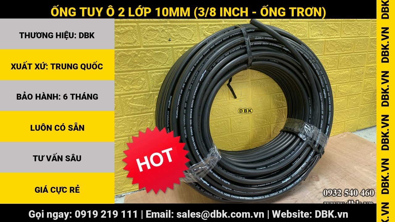 Video Ống tuy ô 2 lớp 10mm (3/8 inch - ống trơn) - Ống tuy ô 2 lớp 10mm (3/8 inch - ống trơn)