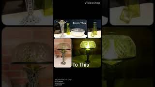 Upcycled lamp - Art Nouveau Lamp - Verte