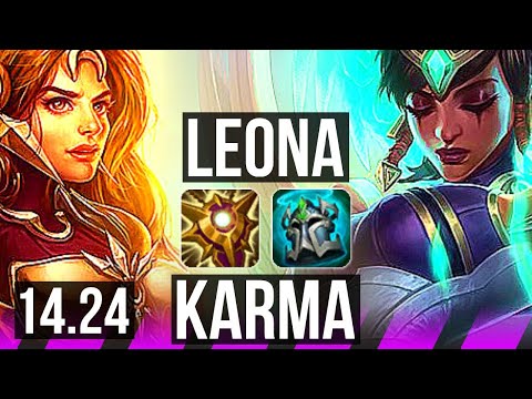 LEONA & Seraphine vs KARMA & Lucian (SUP) | NA Master | 14.24