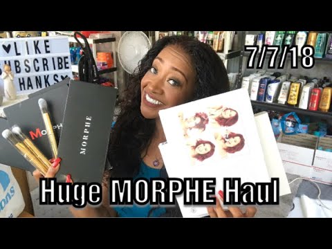 Huge MORPHE Haul 7/8/18. Jaclyn Hill Palette, Morphe Makeup Brushes, Lip & More Video