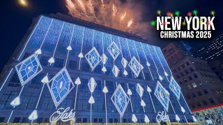 NYC Christmas 4K NYC Christmas Light Show 2025 ✨ Saks Fifth Avenue Light Show 2025 & Holiday Windows