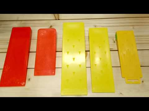 Plastic wedges for tree felling for lumberjacks - Husqvarna vs Oregon