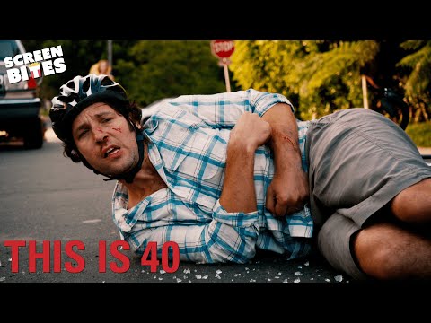 Brutal Bike Crash | This is 40 (2012) | Screen Bites