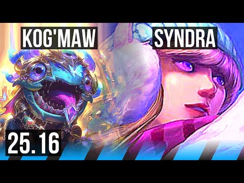 KOG'MAW vs SYNDRA (MID) | Godlike | EUW Master | 25.16