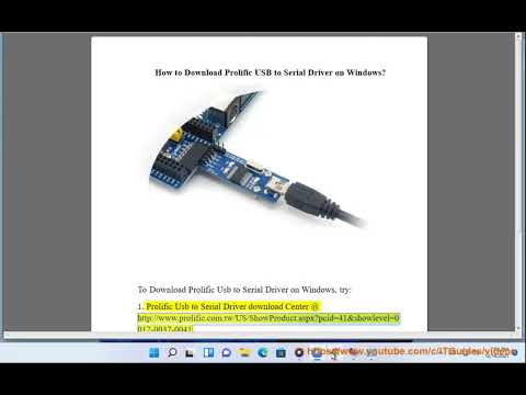 Download Prolific USB to Serial Driver on Windows 10/8/7
