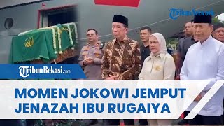 Momen Jokowi dan Iriana Jemput Jenazah Ibu Rugaiya di Bandara Adi Soemarmo Solo