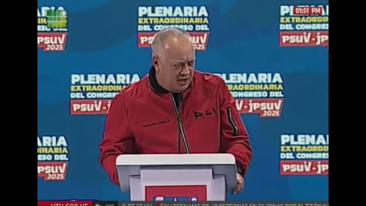 Diosdado Cabello en el Quinto Congreso del PSUV, 5 de noviembre de 2025