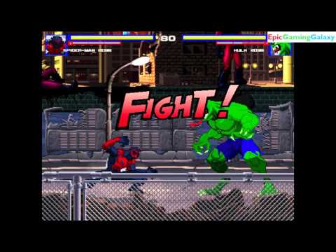 Hulk 2099 VS Spider-Man 2099 The Superhero In A Marvel VS DC MUGEN Edition Match / Battle / Fight