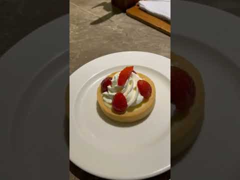 Fruit Tart - Pastry Cream Filling with whipped heavy cream- garnished with fresh 🍓#shorts