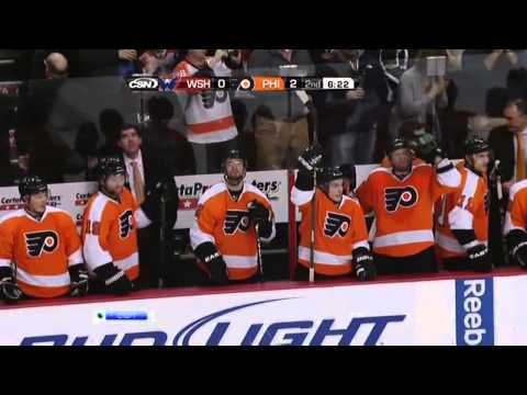 Goal Claude Giroux 0 2  Washington Capitals and Philadelphia Flyers), NHL,01   18   2011