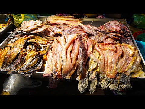 Amazing fish market @ Chhbar Ampov, Phnom Penh street food tour