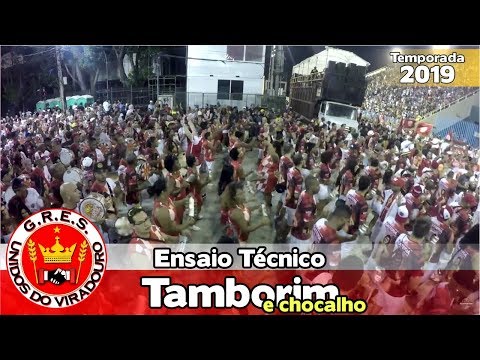 Viradouro 2019 - Bateria no ensaio técnico (Tamborim) - Apoteose ao vivo
