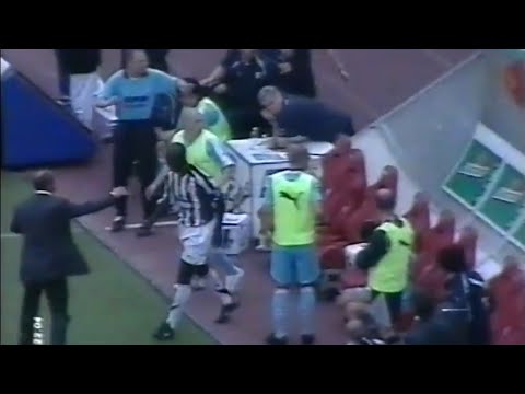Lilian Thuram Pushes Lazio's Bench Over