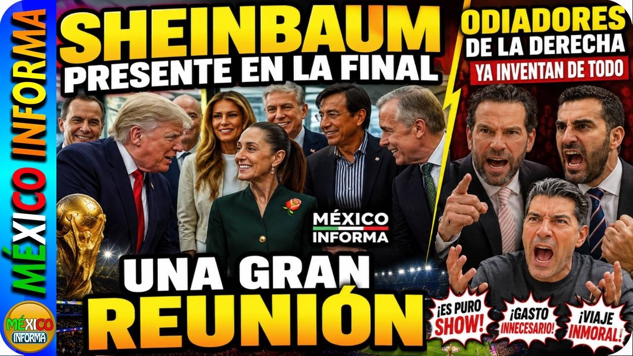 NO LO SOPORTAN. SHEINBAUM PRESENTE EN LA FINAL DE LA COPA DEL MUNDO. YA INVENTAN DE TODO.