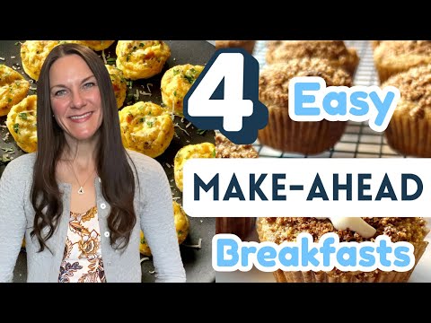 HEALTHY MAKE-AHEAD BREAKFAST RECIPES | 4 BREAKFAST IDEAS YOU CAN MEAL PREP