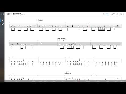 Guns N' Roses - My Michelle (BASS TAB PLAY ALONG)