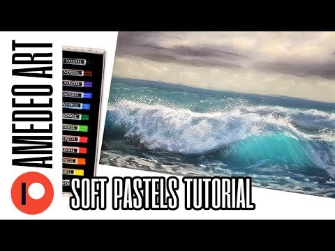 How to paint sea in soft pastels | Kate Amedeo