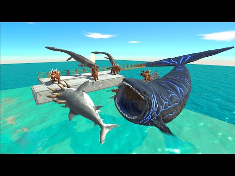 Team Bloop and Mutant Megalodon vs Fantasy - Animal Revolt Battle Simulator