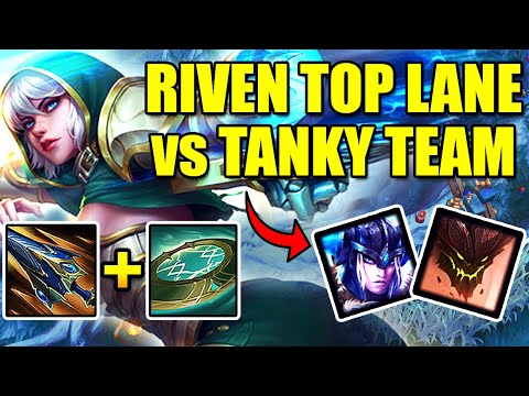 2229 LP Rank 1 | Riven Top Lane Carry vs Tanky Team | Challenger Solo Queue
