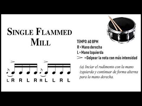 25. Single Flammed Mill – 40 RUDIMENTOS | Clases de Batería (FULL AUDIO)