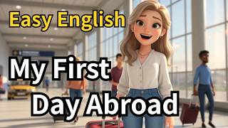 My First Day Abroad | Airport to Immigration | Easy English for Beginners (A1-A2)