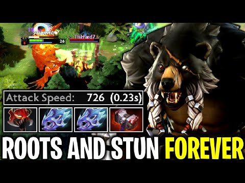 ROTS AND STUN FOREVER..!! +726 Max Attack Speed 2x Moon Shard Lone Druid by Aui_2000 7.27d | Dota 2