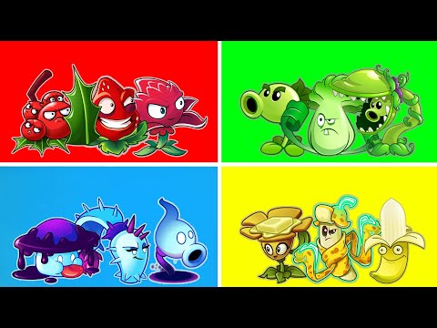 PVZ 2 Random 16 Colorful Teams  Battlez - Which Team Will Win? - PvZ 2 Team Plant vs Team Plant