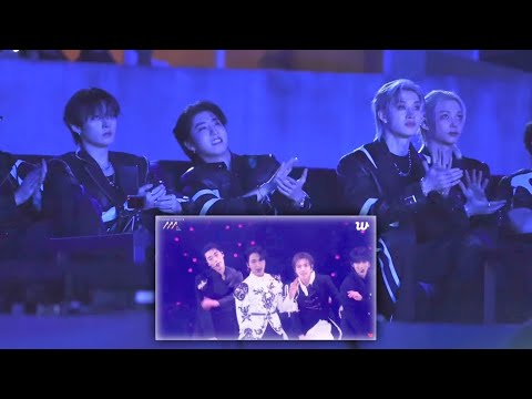 Stray Kids reaction to ATEEZ at AAA 2025 Asia Artist Awards in Taiwan