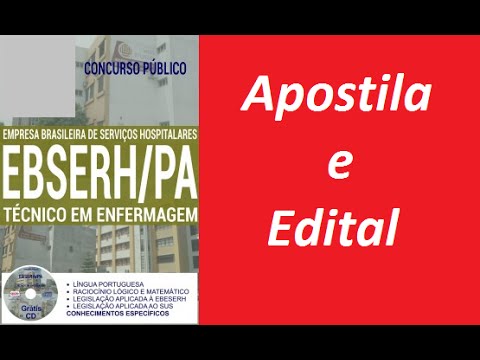 Edital Apostila TÉCNICO EM ENFERMAGEM Concurso EBSERH PA 2016