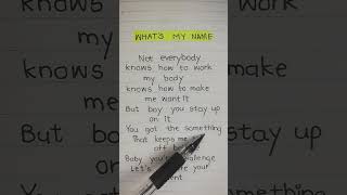 Download lagu What's My Name Lyrics mp3 Download lagu What's My Name Lyrics mp3
