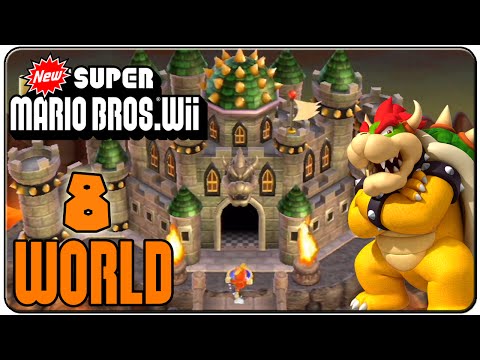 New Super Mario Bros. Wii 100% Walkthrough World 8