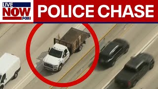 WATCH WILD Police chase of stolen truck in LA, multiple accidents