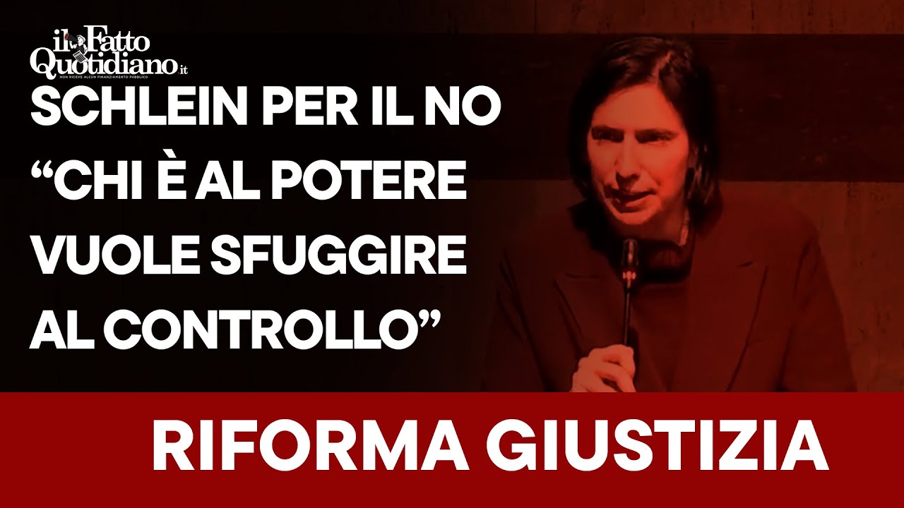 Referendum giustizia, Schlein per il No: "Serve a chi è al potere e vuole sfuggire a ogni controllo”