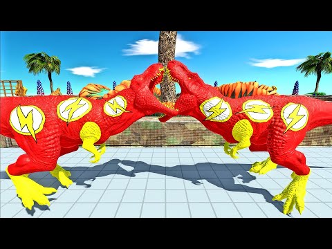 FLASH T-REX DEATH RUN - Animal Revolt Battle Simulator ARBS