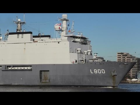 HNLMS ROTTERDAM Dutch Navy warship in London