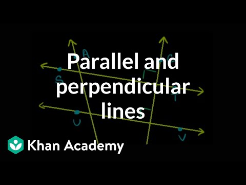 Recognizing parallel and perpendicular lines