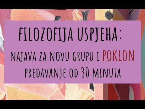 Filozofija uspjeha - poklon predavanje od 30 minuta