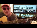 How To Play Reckless Guitar Madison Beer / easy guitar tutorial beginner lesson easy chords