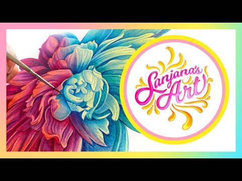 Dr. Ph. Martin's Bombay Ink Painting Process Time Lapse - Aurora Begonia