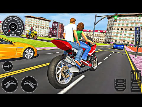 Bike Taxi Driving Simulator 3D - Motocross Racing Tracks 3D - Android GamePlay