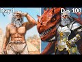 I Have 100 Days To Beat ARK Survival Evolved Hardcore Scorched Earth