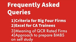 Frequently Asked Queries | CA | ICAP | CA ND video