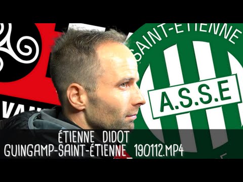 ÉTIENNE DIDOT RÉAGIT APRÈS GUINGAMP - SAINT-ETIENNE (0-1) / Ligue 1 - 12 janvier 2019