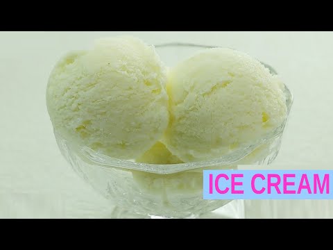 Homemade Vanilla Ice Cream Recipe without Eggs / easy desert