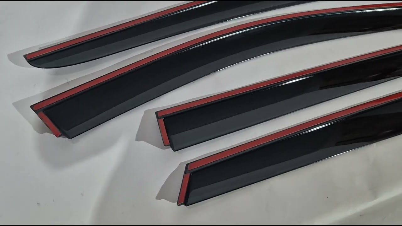 Kia Niro 2016- рр. Вітровики з хромованим молдингом (4 шт, Niken) Video 1